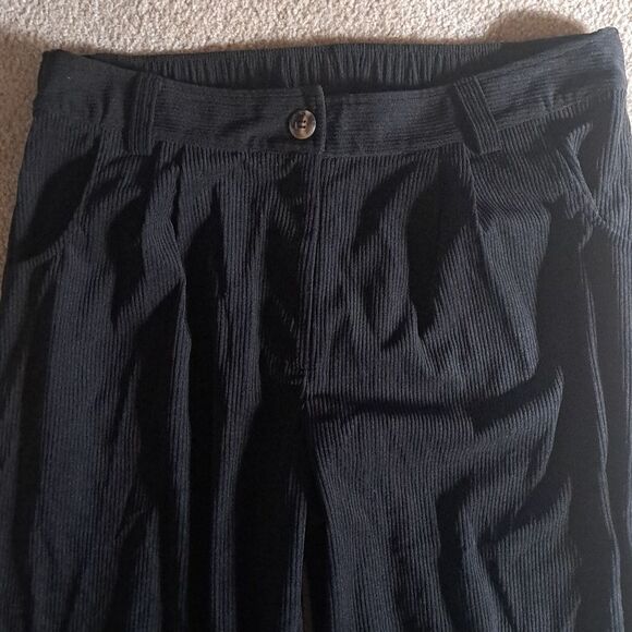 MEDIUM HALARA BAGGY CORDUROY ZIPPER/BUTTON PLICATED PANTS - Picture 6 of 9